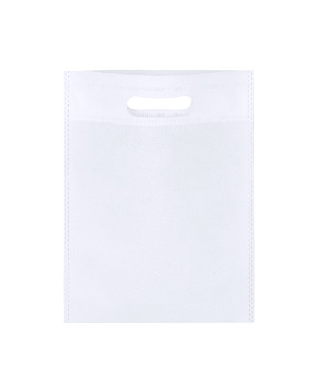 Bossa de non-woven color blanc publicitat