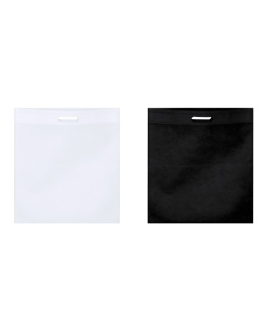 Custom non-woven bag available in black and white