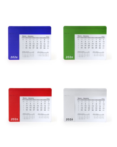 Assortiment de colors de la catifeta per a ordinador amb calendari 2026 Assortiment de colors de la catifeta per a ordinador amb calendari 2026