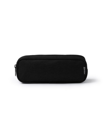 Customizable black RPET pencil case