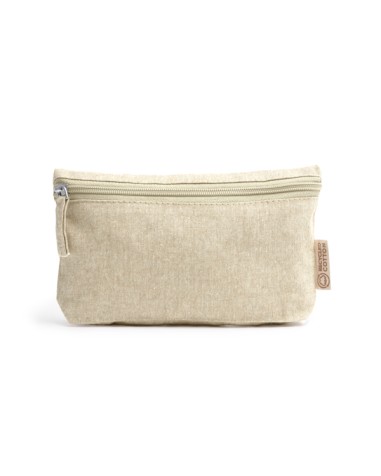 Sustainable multipurpose toiletry bag, natural color, logo print