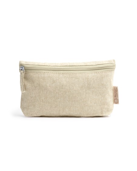 Sustainable multipurpose toiletry bag, natural color, logo print