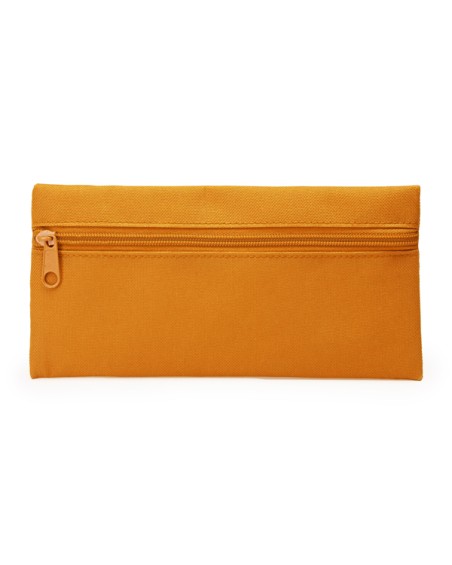 Trousse à crayons orange personnalisée