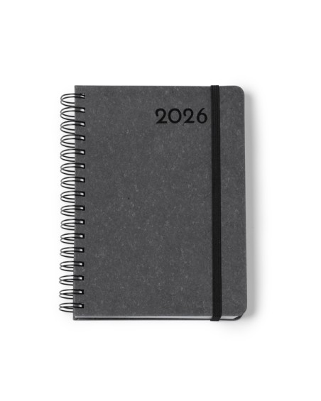 Agenda de cuir reciclat 2026 multilingüe ( Català, Euskera, Castellano... ) - KURTIS