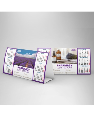 Calendrier de bureau triangulaire en...