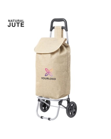 carro de compra de jute natural personalitzat amb el teu logo