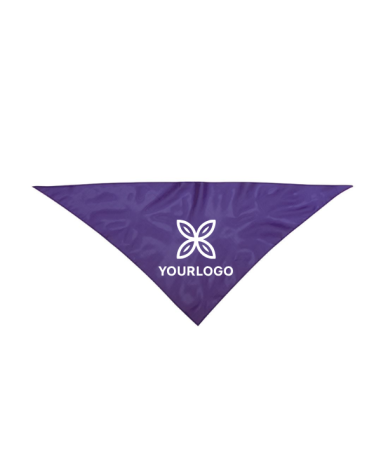 PAÑUELO MORADO TRIANGULAR PARA FIESTAS PERSONALIZADO