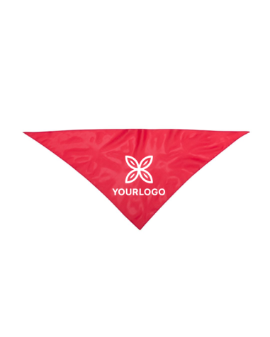 PAÑUELO SANT FERMÍN DE COLOR ROJO TRIANGULAR PARA FIESTAS PERSONALIZADO