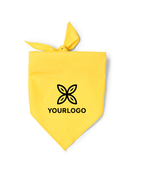 Écharpe triangulaire jaune personnalisable pour toutes sortes de fêtes