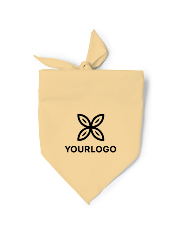 Customizable triangular brown scarf for all types of parties