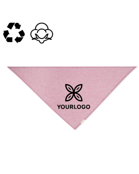 20700 pañuelo reciclado de algodon triangular para fiestas personalizado