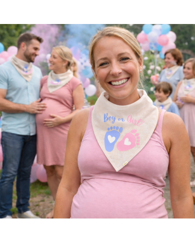 pañoleta de algodón reciclado diseño triangular para colgar en el cuello con tu logo en fiestas populares