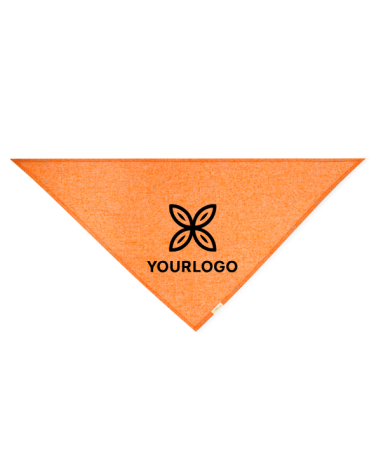 pañoleta personalizable de color naranja con tejido de algodón reciclado color naranja xispeado