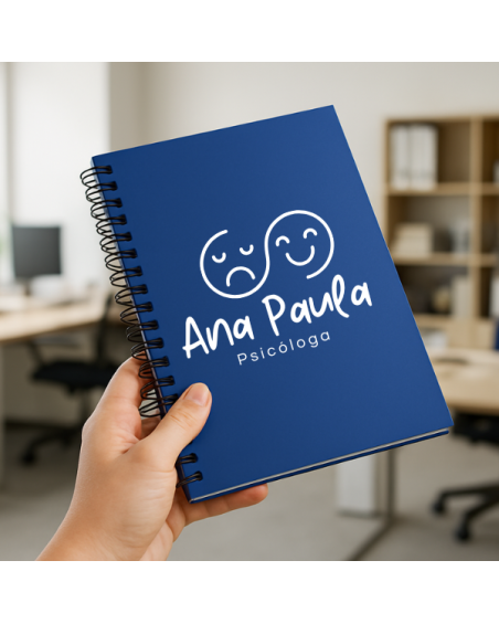 Libreta azul espiral A5 con 80 hojas a rayas