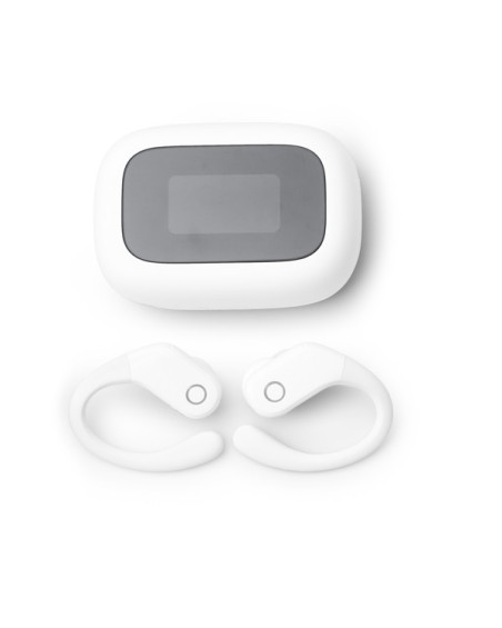 auriculars esportius de plàstic, personalitzables amb el teu logo color blanc