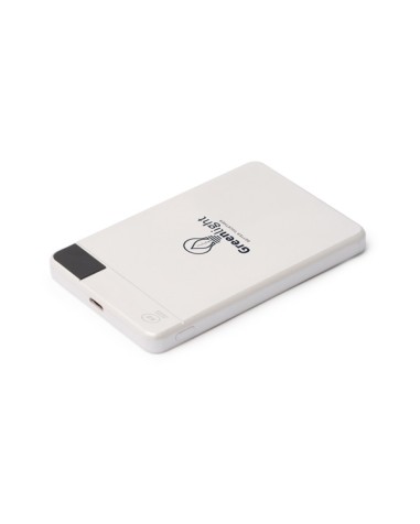 customizable power bank made of recycled aluminum, white