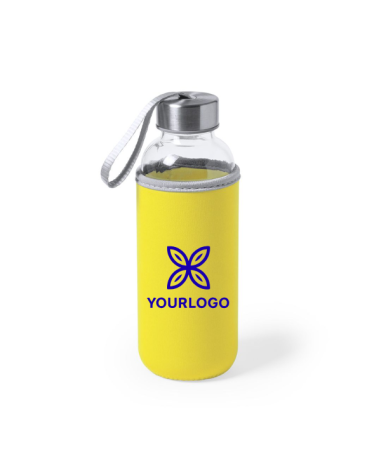 Glass bottle with neoprene cover...