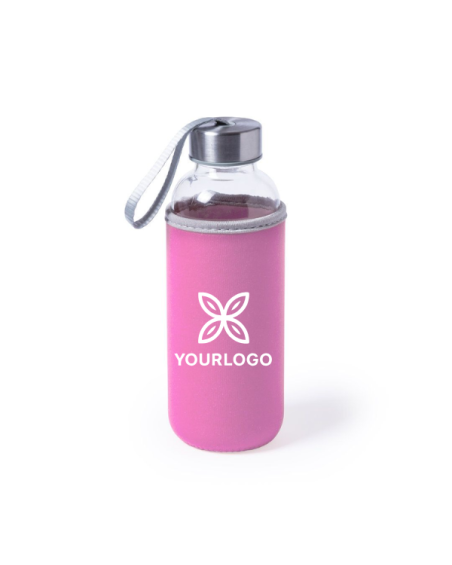 Glass bottle with neoprene cover 420ml - Dokath