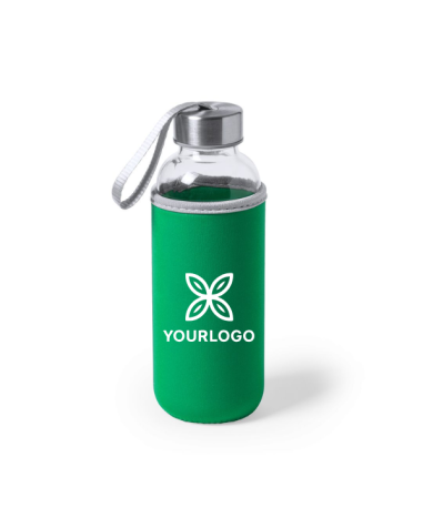 Glass bottle with neoprene cover...
