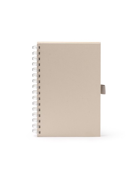 A5 spiral notebook with 70 white sheets made from recycled milk cartons