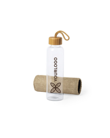 Glass bottle with polyester cover and...