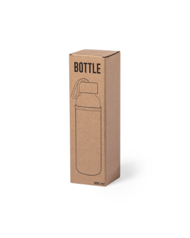 Glass bottle with polyester cover and...