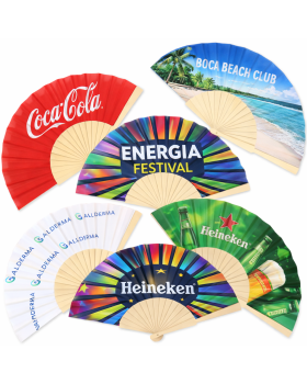 Custom-made fan with fabric and wooden sticks 2