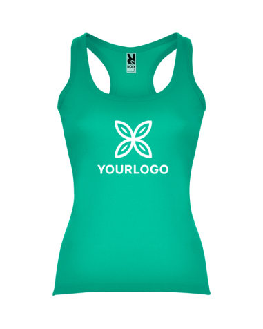 Women's fitted tank top made of 100%...