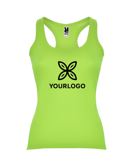 Women's fitted tank top made of 100% cotton, ribbed, 220 g/m² - Carolina Roly