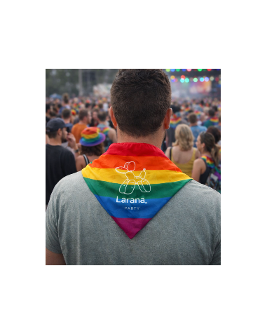 Customizable Rainbow Design Scarf -...