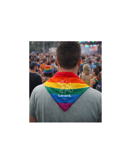 Écharpe personnalisable à motif arc-en-ciel - FARALAX