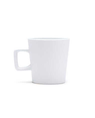 tassa ceràmica personalitzable de color blanc mate galvan