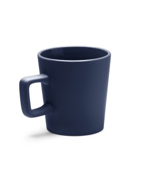 Mug en céramique à finition mate et anse carrée, personnalisable pour la publicité