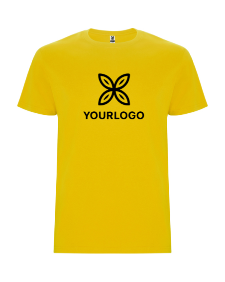 Camiseta tubular de manga curta per a adults i amb costures laterals per a nens.