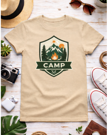 Camiseta tubular de manga curta per a adults i amb costures laterals per a nens.