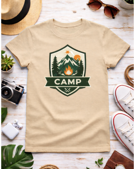 Samarreta tubular de màniga curta en talles per a adults i amb costures laterals en talles per a nens.