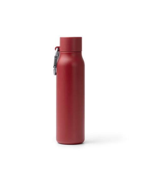 Bidón Térmico Personalizable 550 ml de Acero Inoxidable Reciclado con Mosquetón - CUBEL