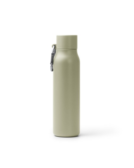 Customizable 550ml Recycled Stainless Steel Thermal Water Bottle with Carabiner - CUBEL