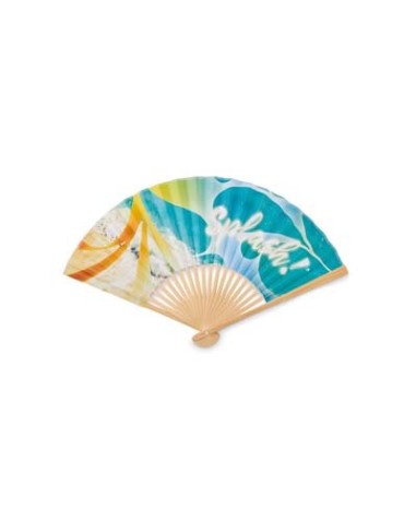 Personalized fabric fan - bamboo ribs