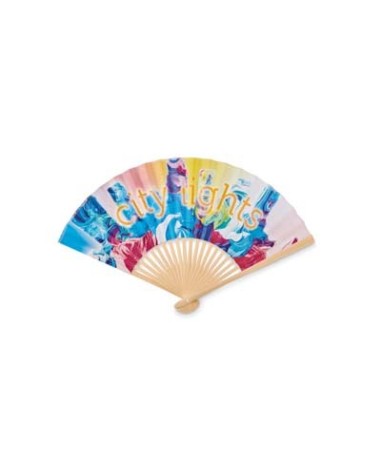 Personalized fabric fan - bamboo ribs