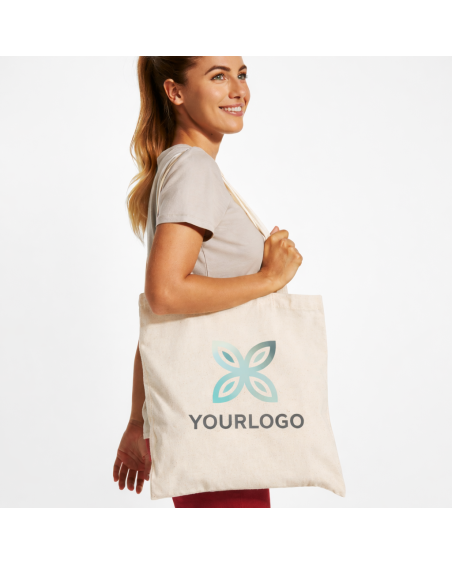 140g/m2 cotton shopping bag with long handles (41x37cm) - HILL