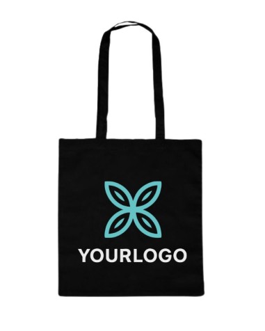 140g/m2 cotton shopping bag with long...