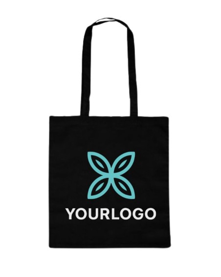 140g/m2 cotton shopping bag with long handles  (37x41cm) - MOUNTAIN