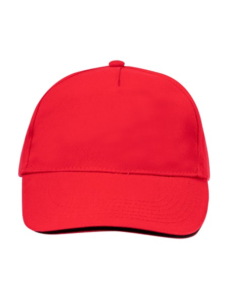 Gorra 5 paneles algodón peinado visera sandwich bicolor -  KISSE