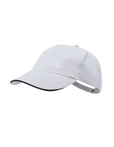 5-panel cap in combed cotton with a two-tone sandwich visor - KISSE