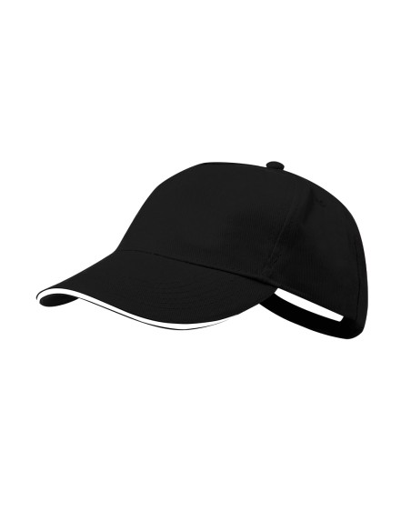 Gorra 5 paneles algodón peinado visera sandwich bicolor -  KISSE