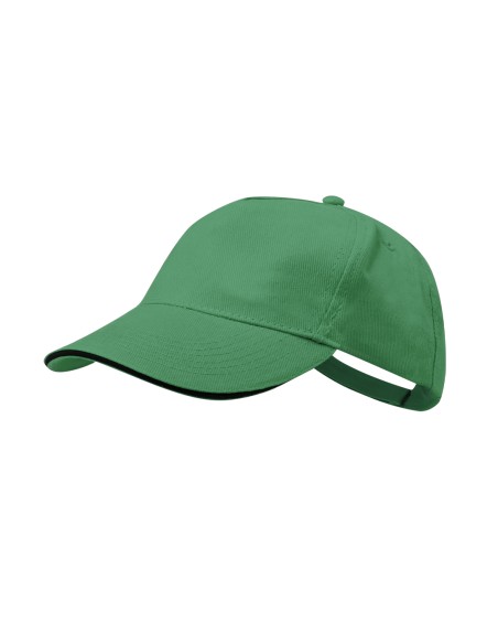Gorra 5 paneles algodón peinado visera sandwich bicolor -  KISSE