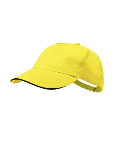 Gorra 5 panells cotó pentinat visera...