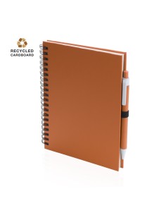 Notebook (18x15cm) and pen recycled cardboard - Koguel
