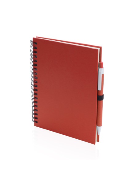 Notebook (18x15cm) and pen recycled cardboard - Koguel